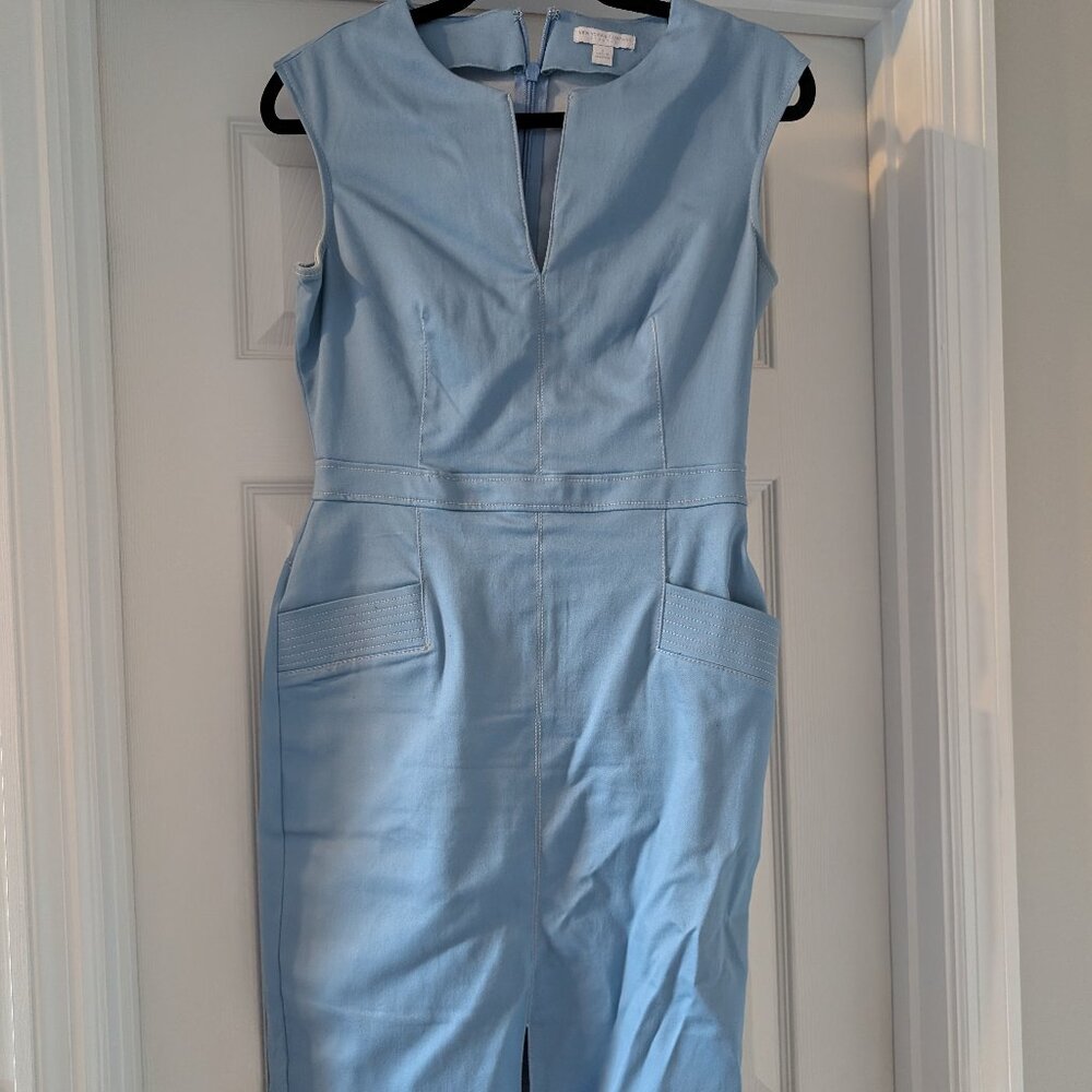 New York & Company Blue Knee length Dress-